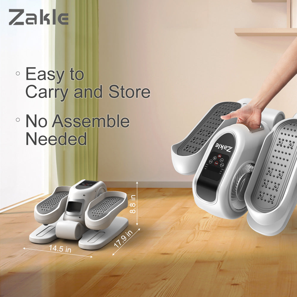 White Zakle Under Desk Elliptical Machine